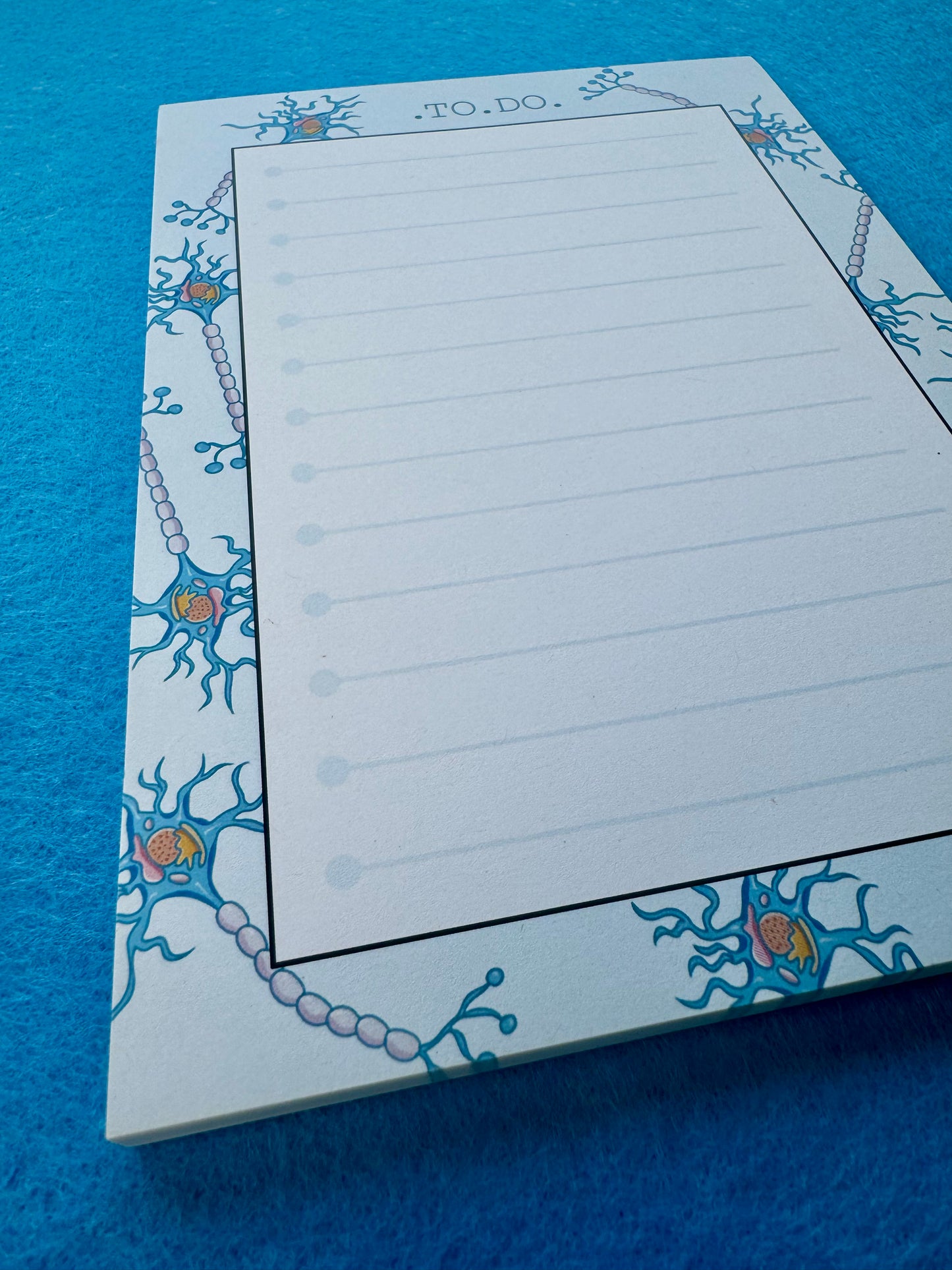 Blue neurons to-do list notepad