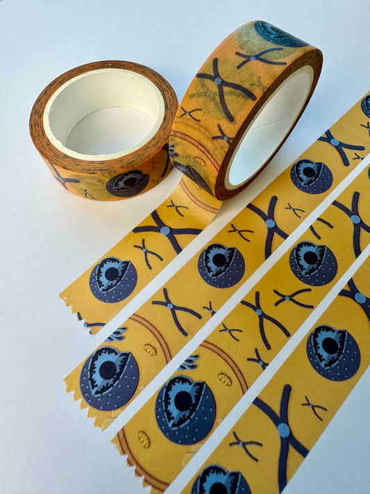 Cell nucleus and chromosomes washi tape