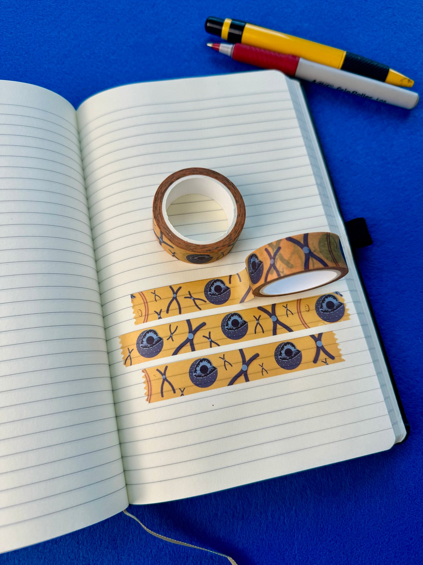 Cell nucleus and chromosomes washi tape